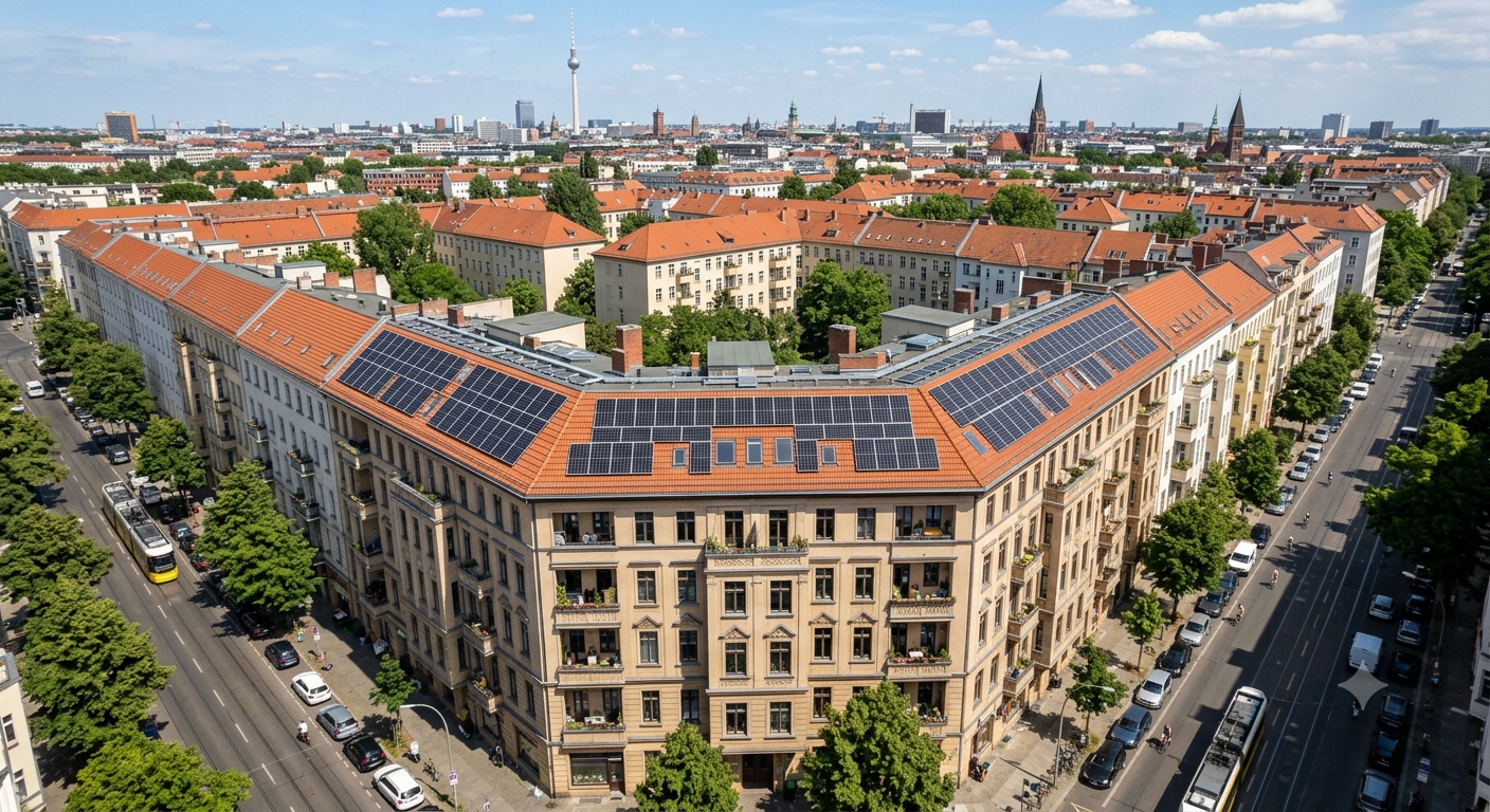 Mehrfamilienhaus mit Solaranlage